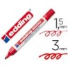 Rotulador edding marcador permanente 3000 rojo punta redonda 1,5-3 mm recargable