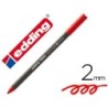Rotulador edding punta fibra 1300 rojo punta redonda 2 mm