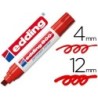 Rotulador edding marcador permanente 800 rojo punta biselada 12 mm recargable