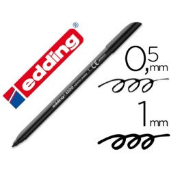 Rotulador edding punta fibra 1200 negro n.1 punta redonda 0.5 mm