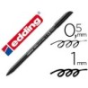 Rotulador edding punta fibra 1200 negro n.1 punta redonda 0.5 mm