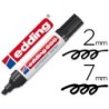 Rotulador edding marcador permanente 500 negro punta biselada 7 mm recargable