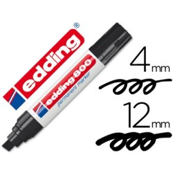 Rotulador edding marcador permanente 800 negro punta biselada 12 mm