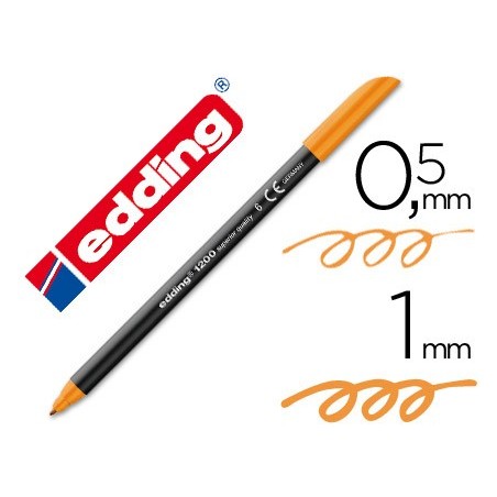 Rotulador edding punta fibra 1200 naranja n.6 punta redonda 0.5 mm