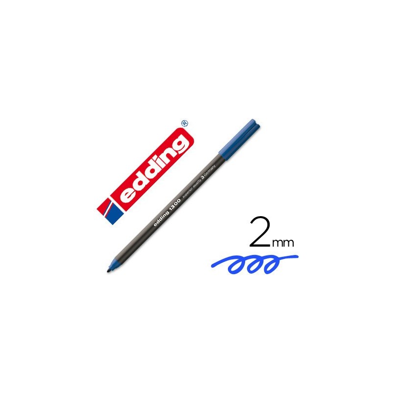 Rotulador edding punta fibra 1300 azul punta redonda 2 mm