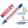 Rotulador edding marcador permanente 3000 azul punta redonda 1,5-3 mm recargable