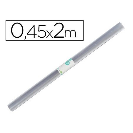 Rollo plastico forralibros liderpapel 0,45x2 mt 70 mc