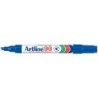 Rotulador artline marcador permanente ek-90 azul punta biselada 5 mm papel metal y cristal