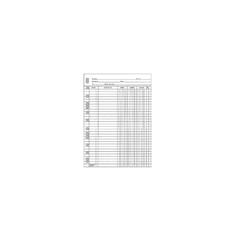 Recambio multifin 3005 folio natural cuentas corrientes