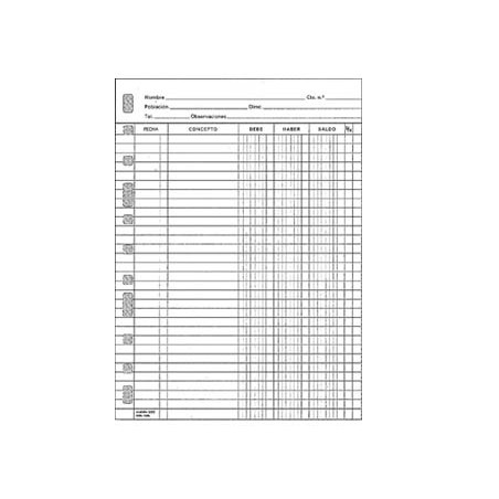 Recambio multifin 3005 folio natural cuentas corrientes