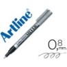 Rotulador artline marcador permanente tinta metalica ek-999 plata punta redonda 0.8 mm