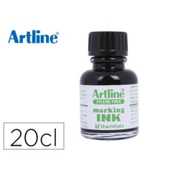 Tinta rotulador artline esk-20 negro bote 20 cc sin xileno