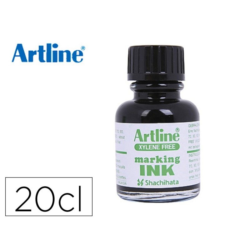 Tinta rotulador artline esk-20 negro bote 20 cc sin xileno
