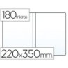 Funda portadocumento cuarto doble 180 micras pvc transparente 220x350mm