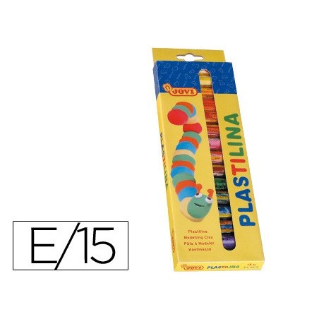 Plastilina jovi estuche de 15 barras colores surtidos