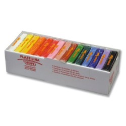 Plastilina jovi 72 tamaño grande caja de 15 unidades colores surtidos