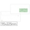 Sobre liderpapel blanco 115x225 mm ventana derecha solapa tira silicona reciclado 90 gr caja de 500 unidades