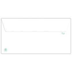 Sobre liderpapel blanco 115x225 mm solapa tira de silicona papel reciclado 90 gr caja de 500 unidades