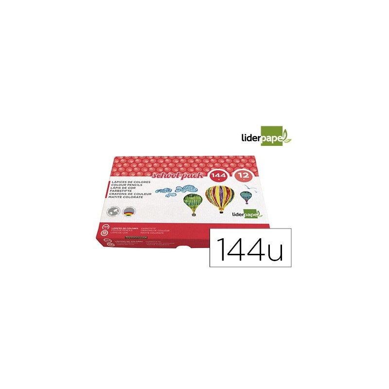 Lapices de colores liderpapel school pack de 144 unidades 12 colores x 12 unidades Lapices de colores liderpapel school pack de 144 unidades 12 colores x 12 unidades