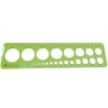 Plantilla domingo ferrer circulos 1-35 mm plastico verde