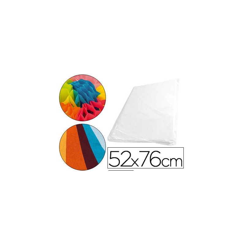 Papel seda 52x76 cm 18 gr blanco paquete de 500 hojas