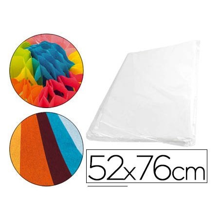 Papel seda 52x76 cm 18 gr blanco paquete de 500 hojas