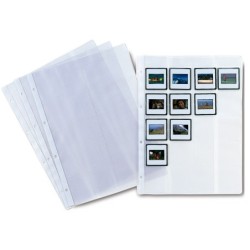 Funda pardo folio 4 taladros 200 mc lomo reforzado para 20 diapositivas