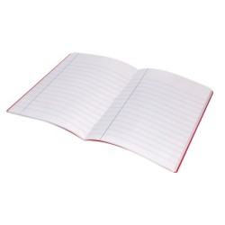 Libreta liderpapel 360 tapa de plastico a5 48 hojas 90g/m2 pauta 5 2,5mm con margen colores surtidos