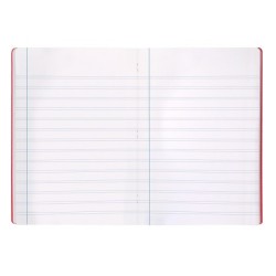 Libreta liderpapel 360 tapa de plastico a5 48 hojas 90g/m2 pauta 5 2,5mm con margen colores surtidos