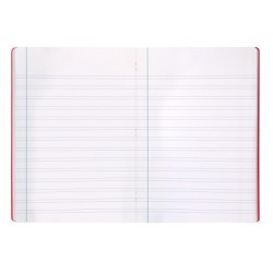 Libreta liderpapel 360 tapa de plastico a4 48 hojas 90g/m2 pauta 4 3,5mm con margen colores surtidos