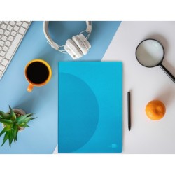 Libreta liderpapel 360 tapa de plastico a4 48 hojas 90g/m2 pauta 5 2,5mm con margen colores surtidos