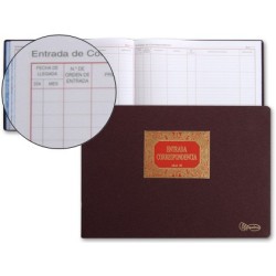 Libro miquelrius n.42 folio apaisado 100 hojas entrada de correspondencia