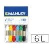 Lapices cera manley caja de 6 colores surtidos