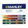 Lapices cera manley caja de 50 colores surtidos
