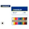 Lapices cera manley caja de 10 colores surtidos