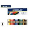 Lapices cera manley caja de 15 colores surtidos