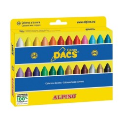 Lapices cera dacs caja de 24 colores surtidos