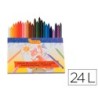 Lapices cera jovi hexagonal caja de 24 unidades colores surtidos