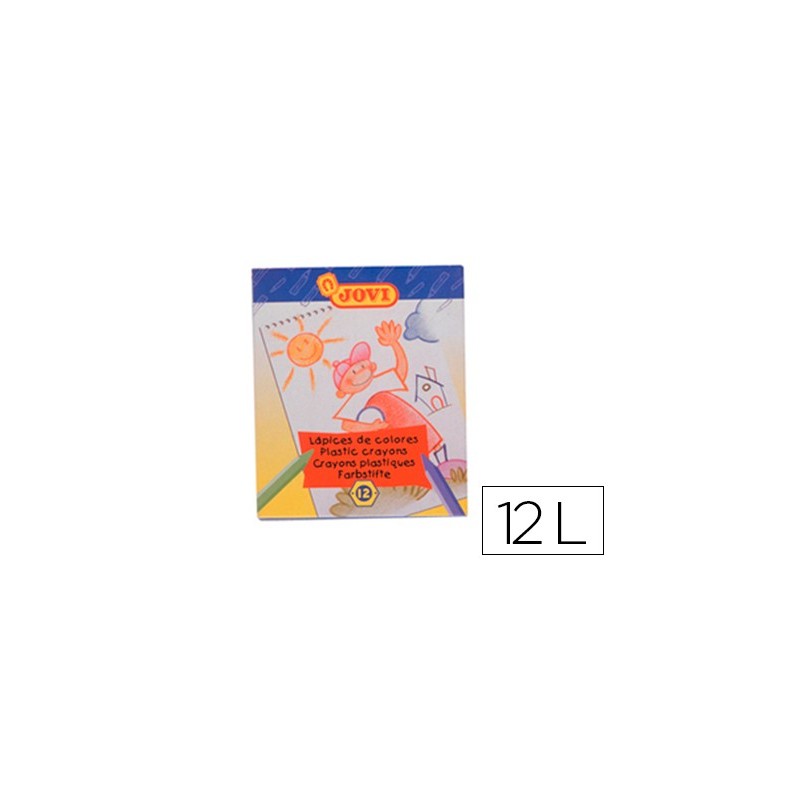 Lapices cera jovi hexagonal caja de 12 unidades colores surtidos