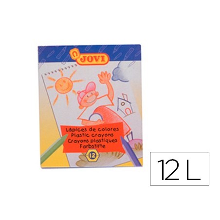 Lapices cera jovi hexagonal caja de 12 unidades colores surtidos