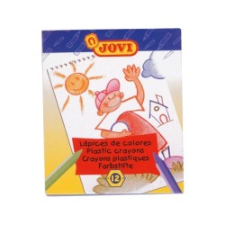 Lapices cera jovi hexagonal caja de 12 unidades colores surtidos