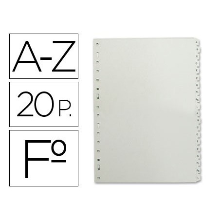 Separador alfabetico multifin 3005 plastico folio natural