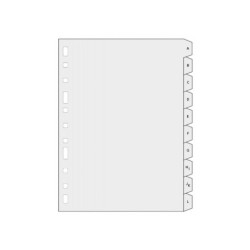Separador alfabetico multifin 3005 plastico folio natural