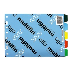 Separador multifin 3003 plastico cuarto apaisado 5 pestañas