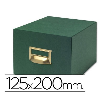 Fichero fichas tela verde 1000 fichas n.4 tamaño 125x200 mm