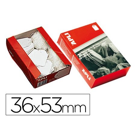 Etiquetas colgantes apli 392 36x53 mm caja de 500 unidades