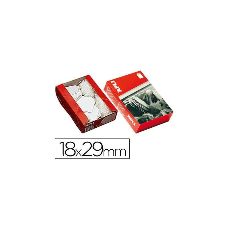 Etiquetas colgantes apli 389 18x29 mm caja de 1000 unidades