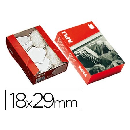 Etiquetas colgantes apli 389 18x29 mm caja de 1000 unidades