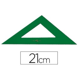 Escuadra faber castell 21 cm plastico verde