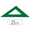 Escuadra faber castell 21 cm plastico verde
